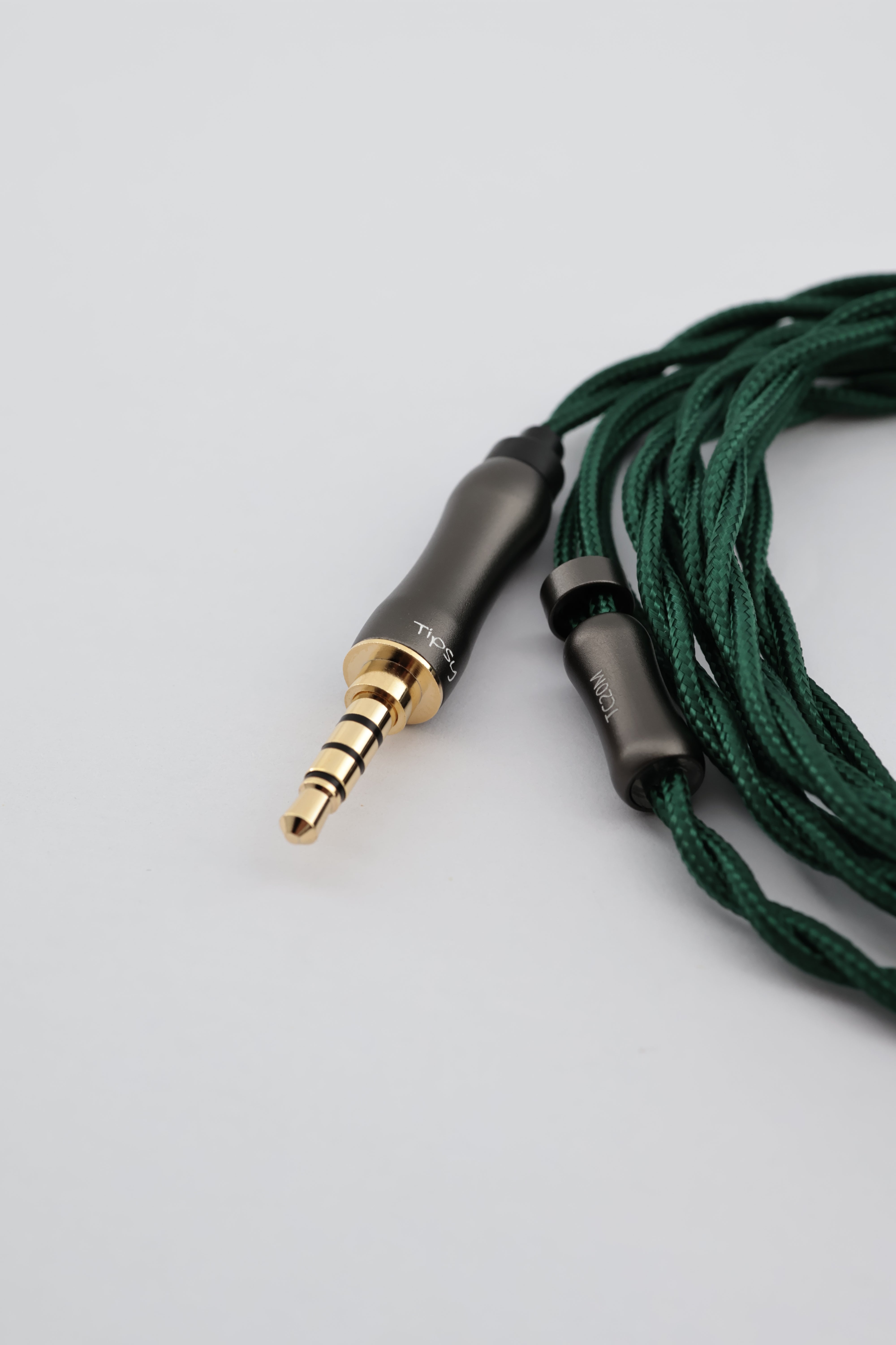 Premium 1.5 m Cotton-Wrapped Silver-Plated IEM Cable + Built-In Mic & Controls