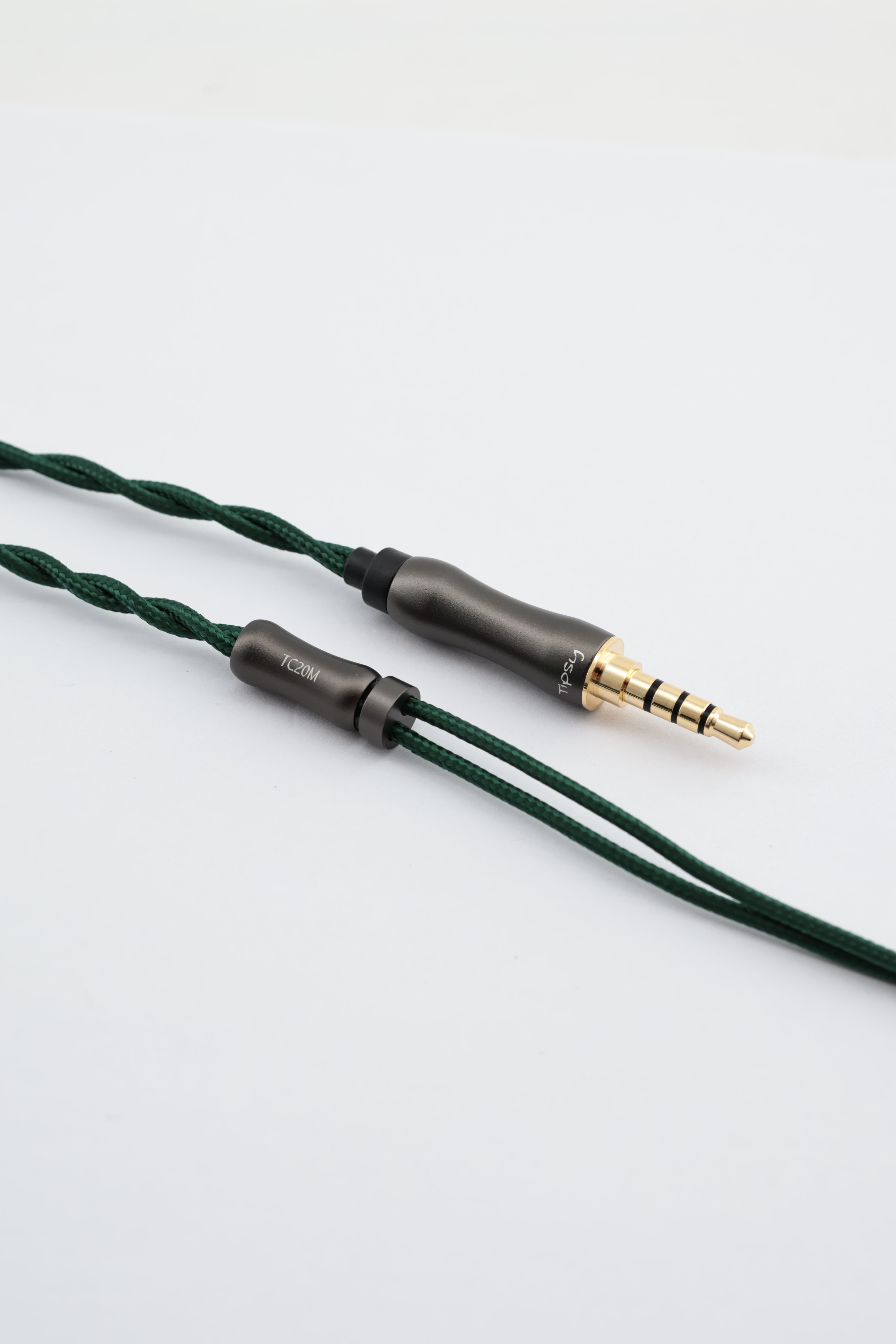 Premium 1.5 m Cotton-Wrapped Silver-Plated IEM Cable + Built-In Mic & Controls