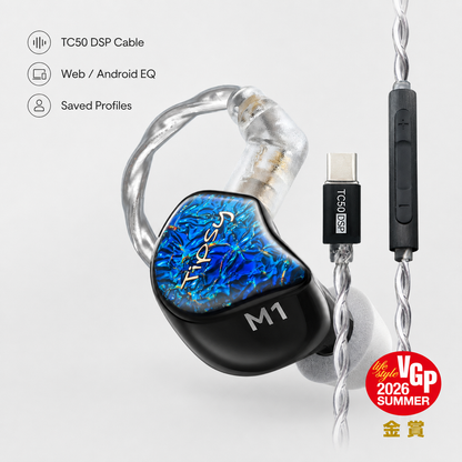 Tipsy M1 Blue with TC50 DSP USB-C Cable