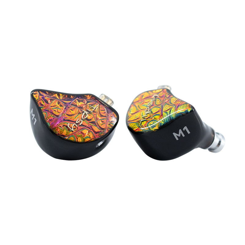 Tipsy m1 red standard earphones on white background