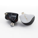 Tipsy m3 black white standard earphones on white background